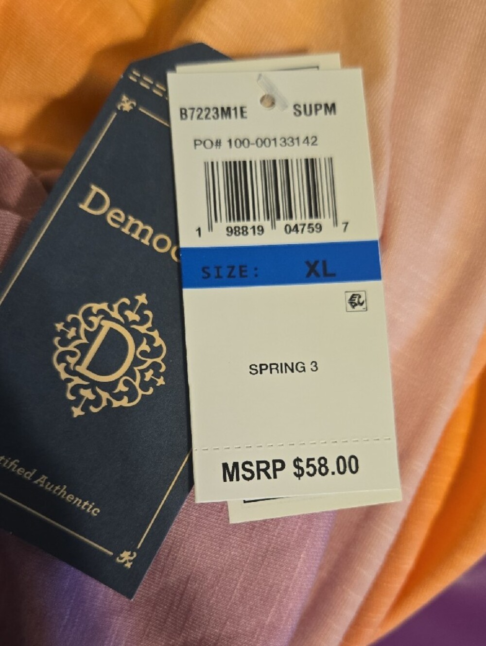 Democracy Womens Knot Front Tee Ombre Size XL NWT - Picture 10 of 10